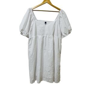 Old Navy Womens Sweetheart Puff Sleeve Mini Dress Size XL Cottage Milkmaid NWT‎